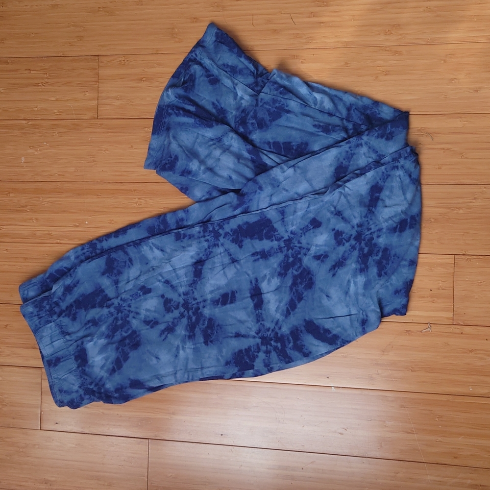 Old Navy tie dye pajama pants Med blue